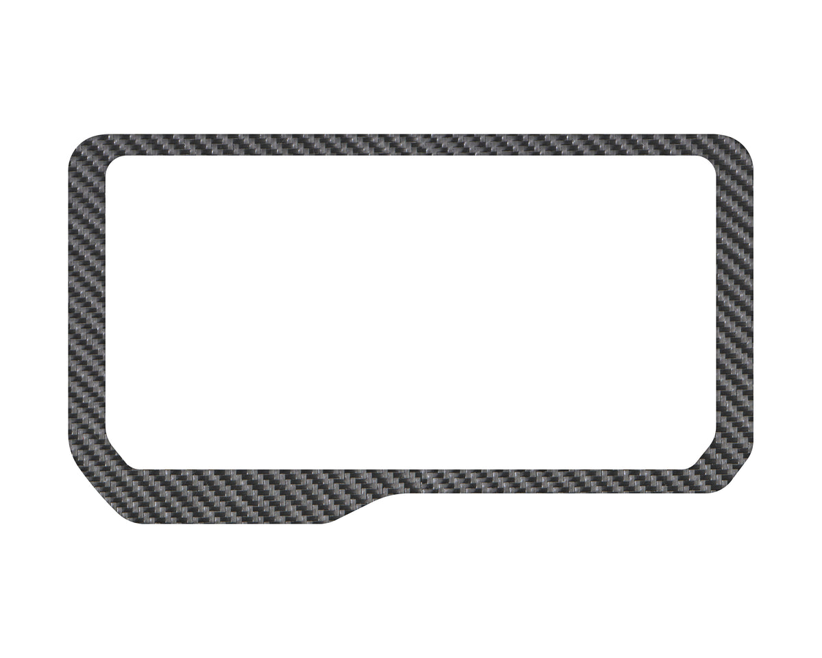 Display Screen Accent Trim Fits 2021-2022 Ford Bronco Real Carbon Fiber(Raw)