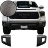 2014-2021 Tundra Front Bumper Overlays BumperShellz - Bumper Black-Out Kit Chrome Delete Kit Armor Coated (Bed-Lined) Without Sensors