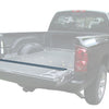 Truck silhouette showcasing the fully opaque GapShield Universal Tailgate Gap Cover installed, accentuating the product’s utility and fit.