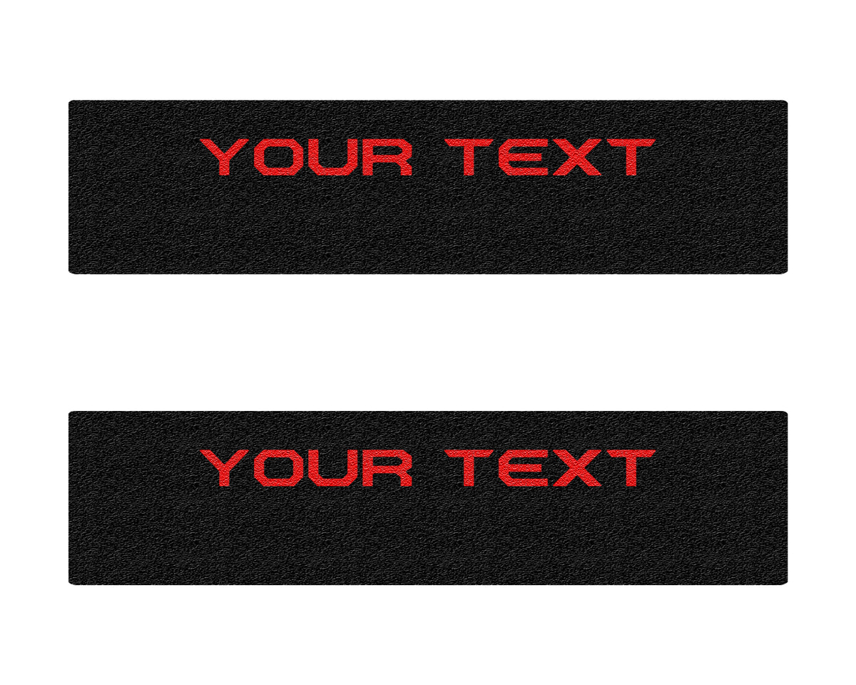 SuperCrew Rear Door Sill Trim Accent Trim Fits 2019-2022 Ford Ranger Yes Rear Doors (2 Piece Kit) Black w/Custom Text