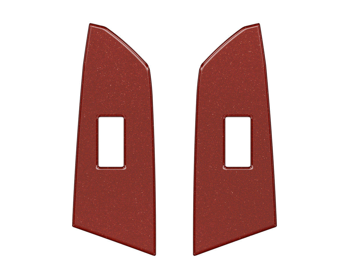 Crewmax Rear Door Switch Panel Accent Trim Fits 2014-2021 Toyota Tundra Rear Doors (CrewMax) Ruby Red (Similar to Barcelona Red)