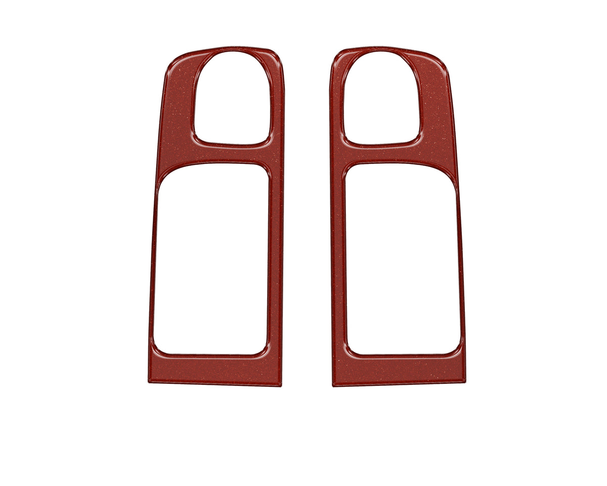 Crewmax Rear Door Pull Panel Accent Trim Fits 2014-2021 Toyota Tundra Rear Doors (CrewMax) Ruby Red (Similar to Barcelona Red)