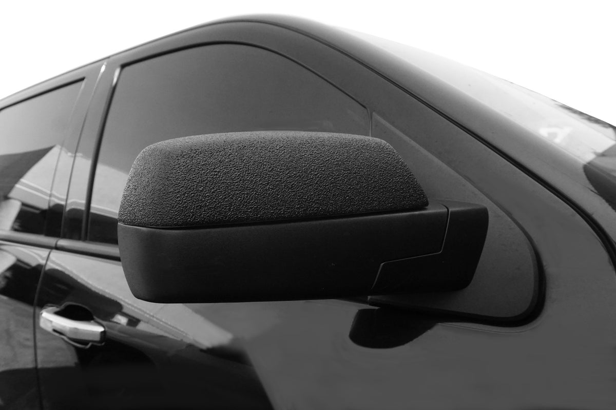Armor Coated (Bed-Lined) MirrorShellz for 2014-2018 GMC Sierra/Yukon, providing extra durability and a unique textured finish