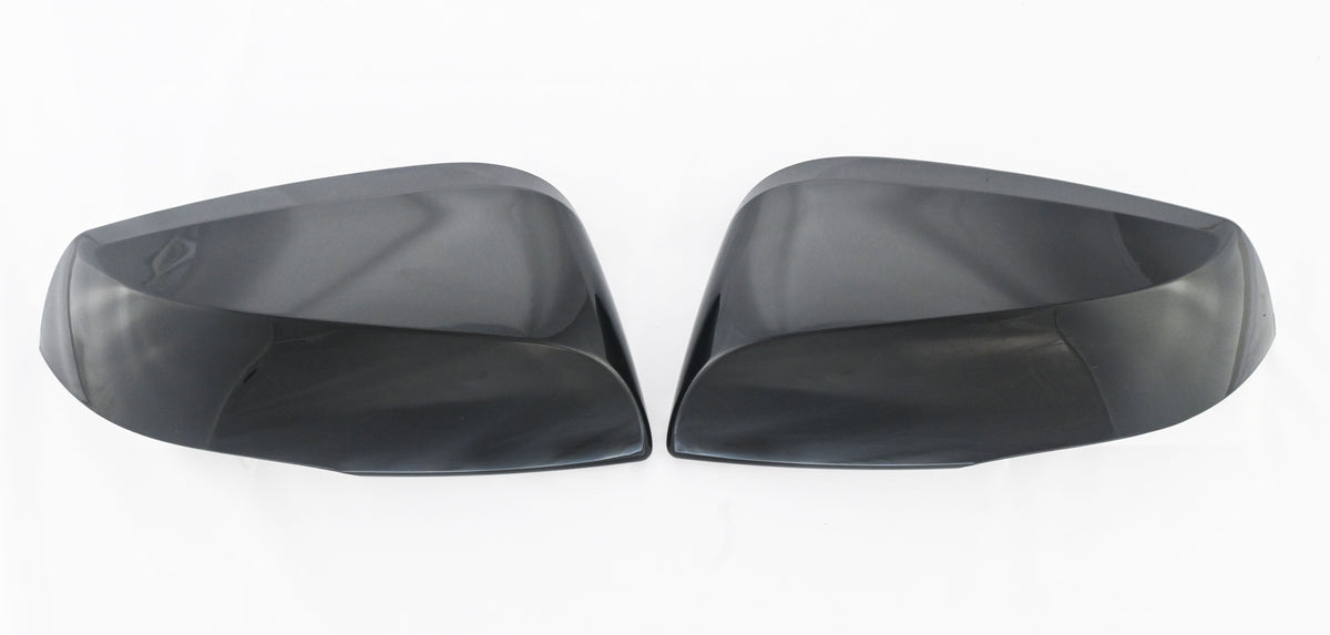 MC6307BLK 21-22 Toyota Venza 2 PCS With Turn Signal Top Gloss Black Replacement Mirror Cover Chrome Delete Kit