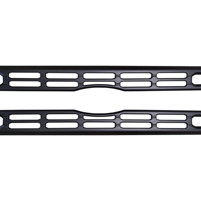 2023 Ford F250/F350 Grille Cover BumperShellz in matte black, displayed frontally