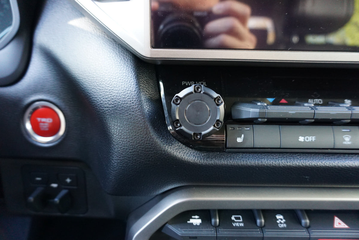 2022-2024 Toyota Tundra Radio & Drive Mode Knob Set - ALL BLACK - AJT Design