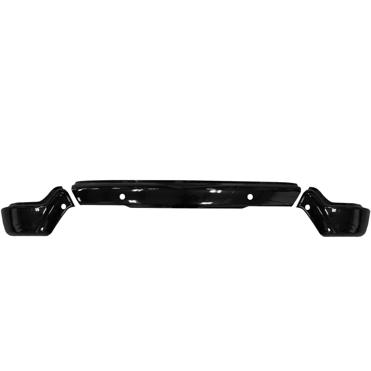 Gloss Black 2022-2024 Chevy Silverado 1500 Bumper Covers with parking sensor cut-out, chrome delete kit shellz