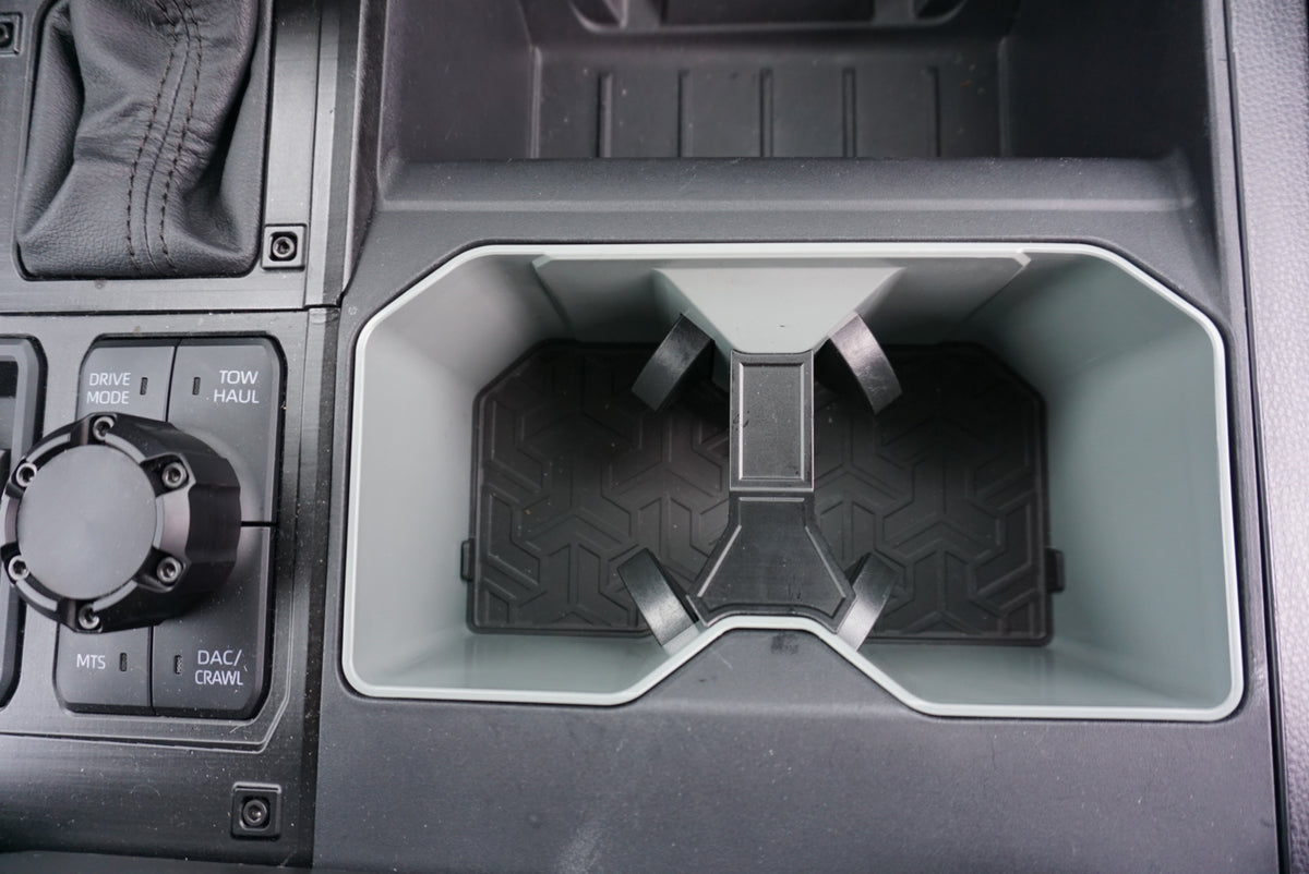 2022-2024 Toyota Tundra Cup Holder Insert - Black - AJT Design
