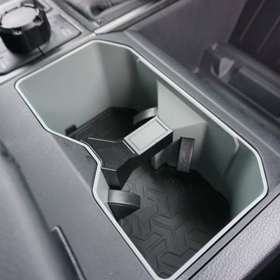 2022-2024 Toyota Tundra Cup Holder Insert - Black - AJT Design