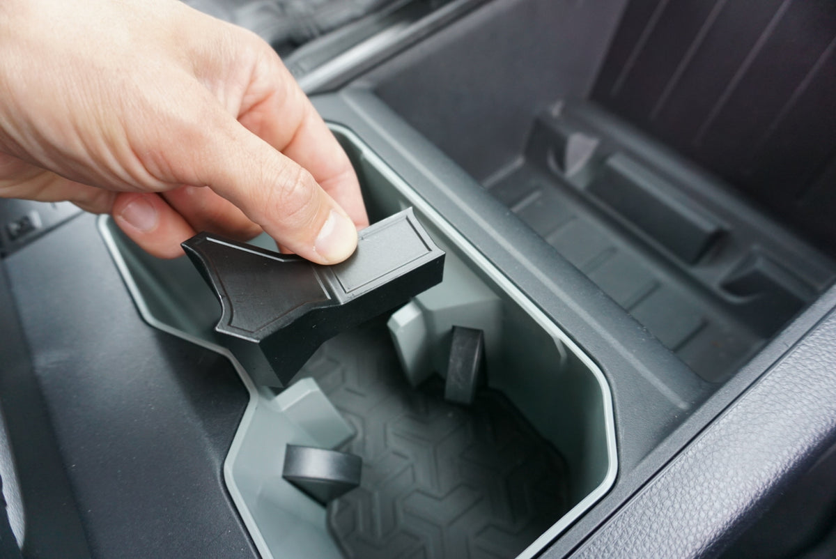 2022-2024 Toyota Tundra Cup Holder Insert - Black - AJT Design