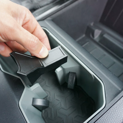 2022-2024 Toyota Tundra Cup Holder Insert - Black - AJT Design