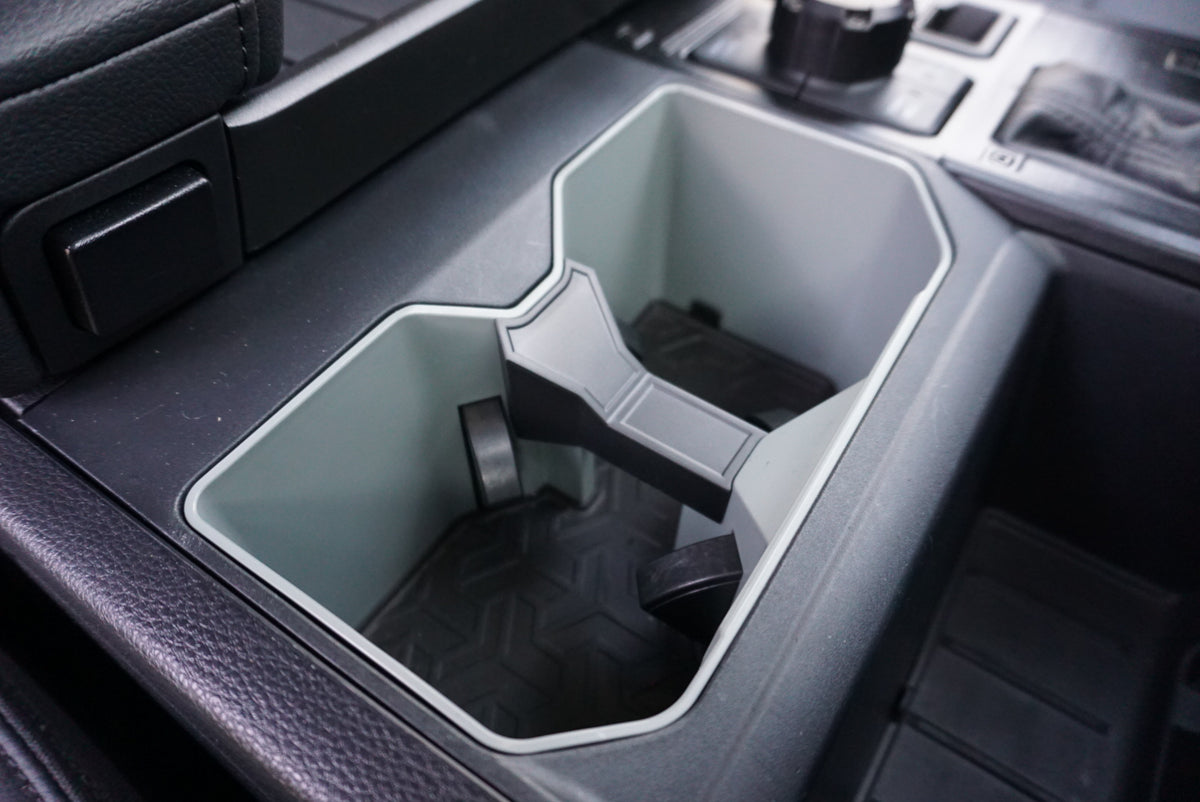 2022-2024 Toyota Tundra Cup Holder Insert - Black - AJT Design