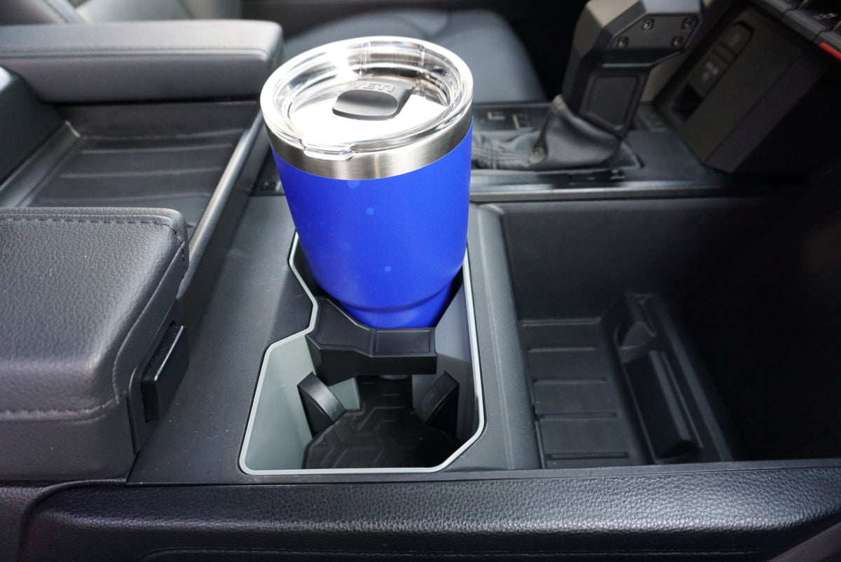 2022-2024 Toyota Tundra Cup Holder Insert - Black - AJT Design