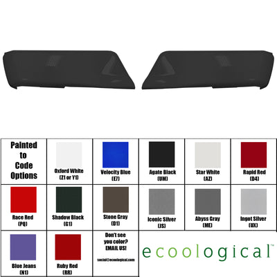 A grid showing possible OEM colors for the 2015-2020 Ford F150 BumperShellz products