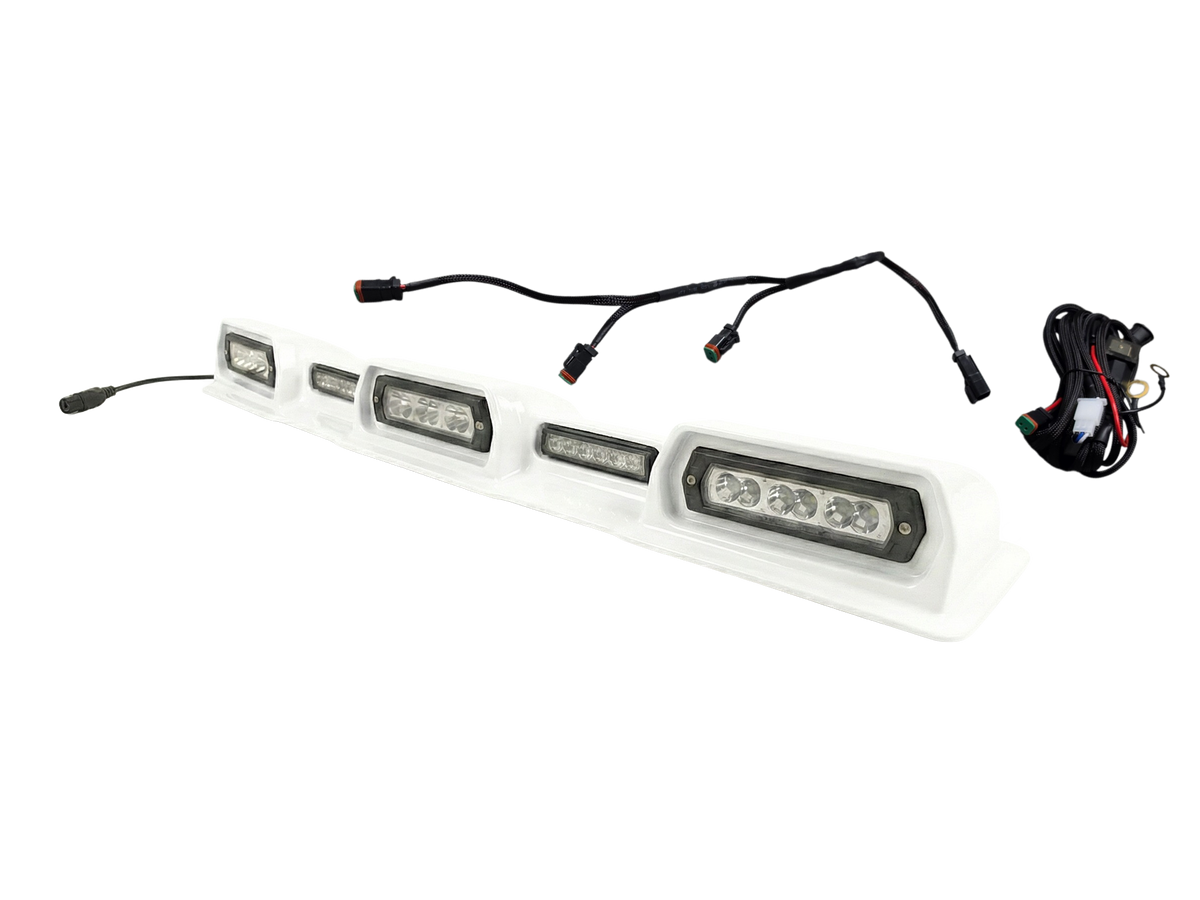 2024-2026 Toyota Tacoma PRO Integrated Roof Visor & Light System – Aero Housing with High-Output LED Light Bars & Dual-Color Markers