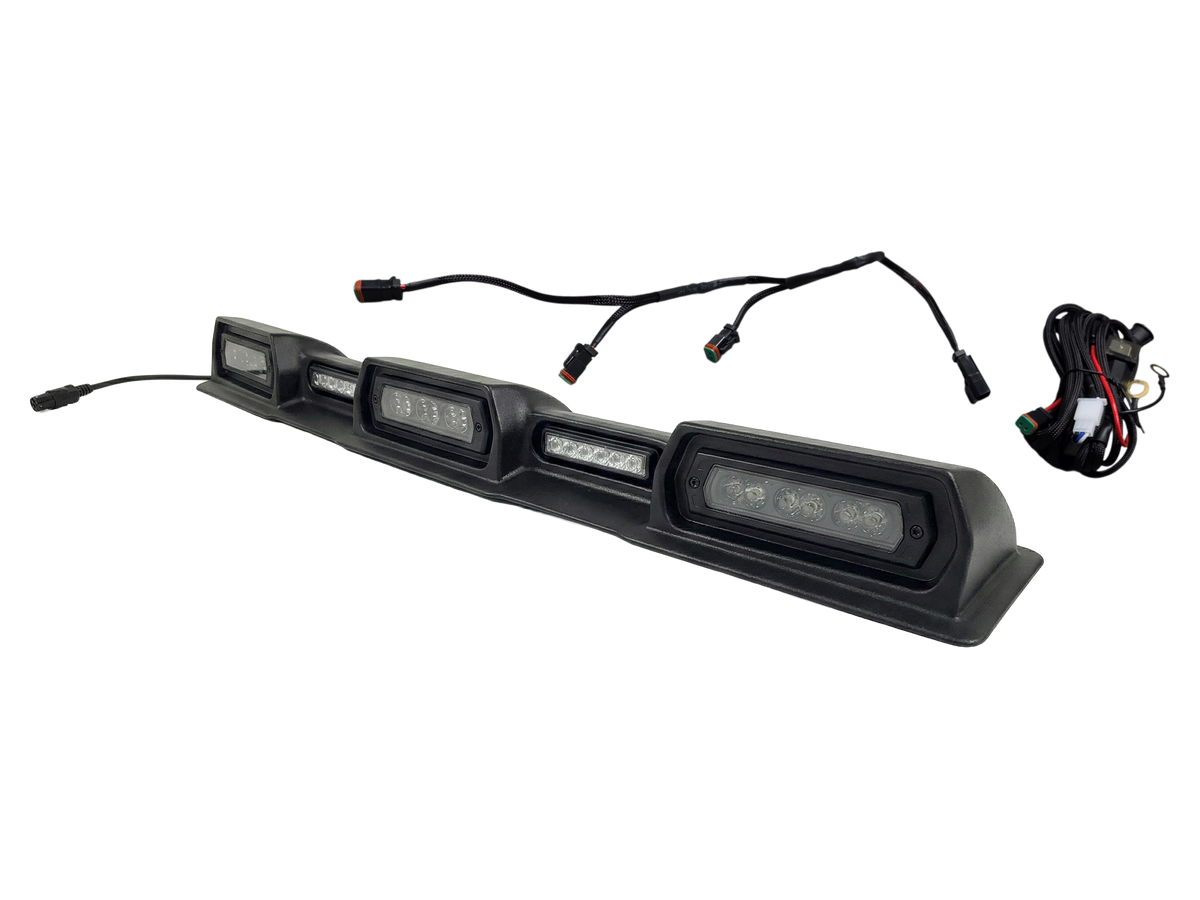 2024-2026 Toyota Tacoma PRO Integrated Roof Visor & Light System – Aero Housing with High-Output LED Light Bars & Dual-Color Markers