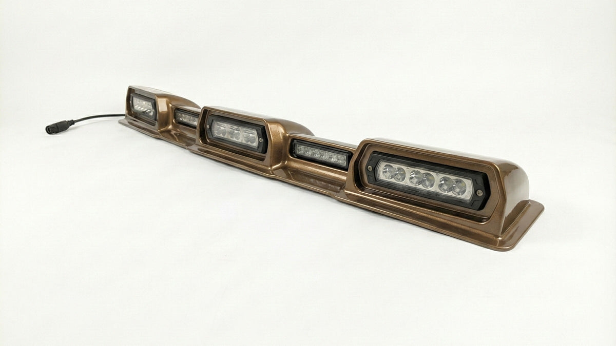 2024-2026 Toyota Tacoma PRO Integrated Roof Visor & Light System – Aero Housing with High-Output LED Light Bars & Dual-Color Markers