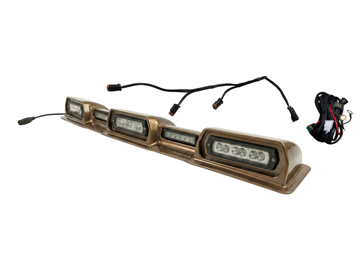 2024-2026 Toyota Tacoma PRO Integrated Roof Visor & Light System – Aero Housing with High-Output LED Light Bars & Dual-Color Markers