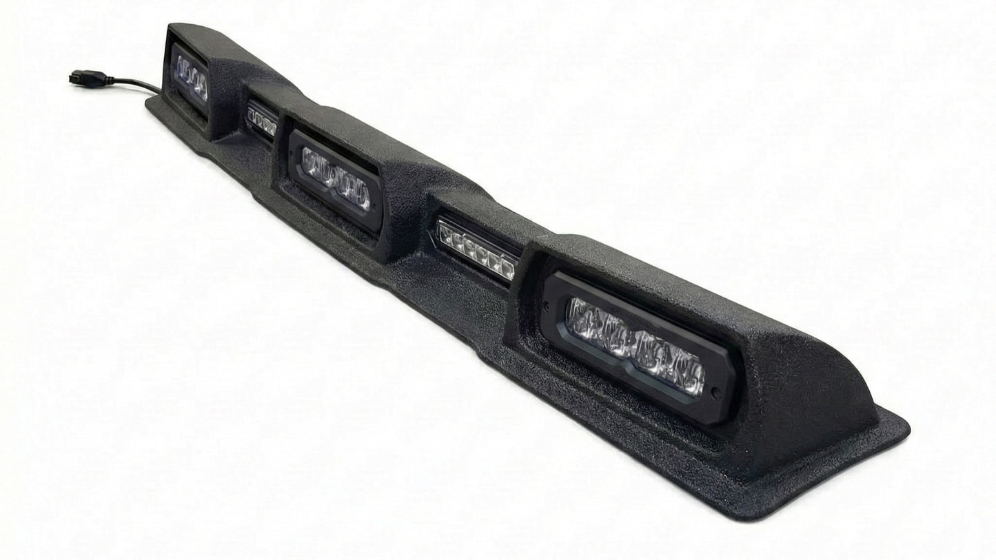 2024-2026 Toyota Tacoma PRO Integrated Roof Visor & Light System – Aero Housing with High-Output LED Light Bars & Dual-Color Markers