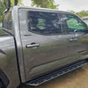 Gloss Black window trim chrome delete kit fully installed on a 2022-2024 Tundra