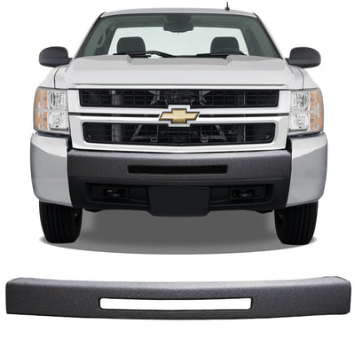 Armor-coated front bumper cover for 2007-2013 Chevy Silverado, Chrome Delete BumperShellz with air intake cutouts, rugged finish