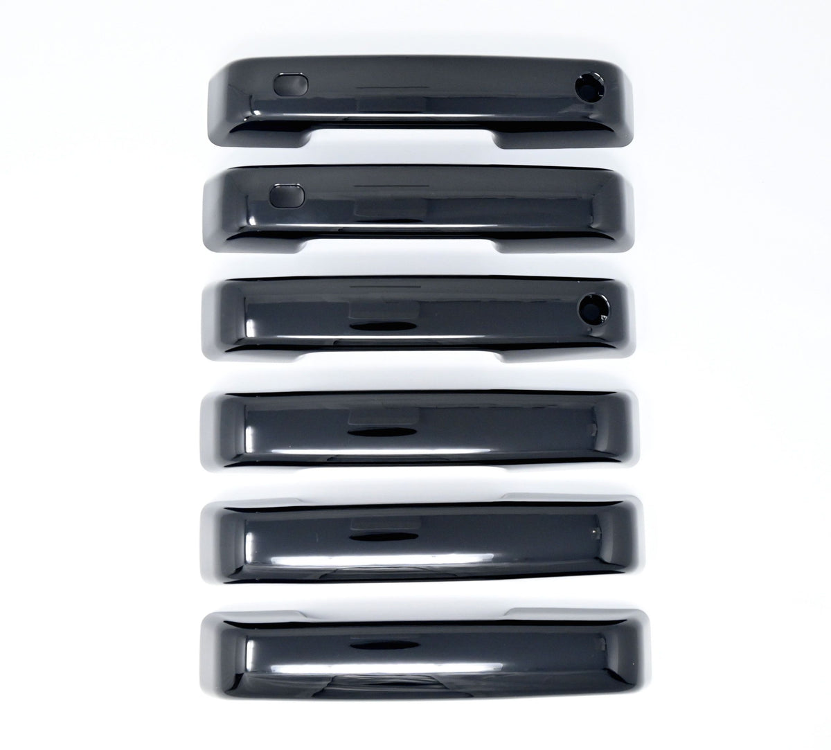 DH6331BLK 21-22 Ford F-150 No Smart Key 5 PCS Gloss Black Snap-on W/Tape Door Handle Cover Chrome Delete Kit