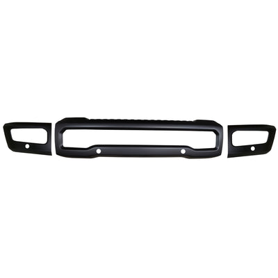 Matte Black 2023 Ford F250 F350 Front Bumper Covers with parking sensor holes, Shellz Chrome Delete Kit