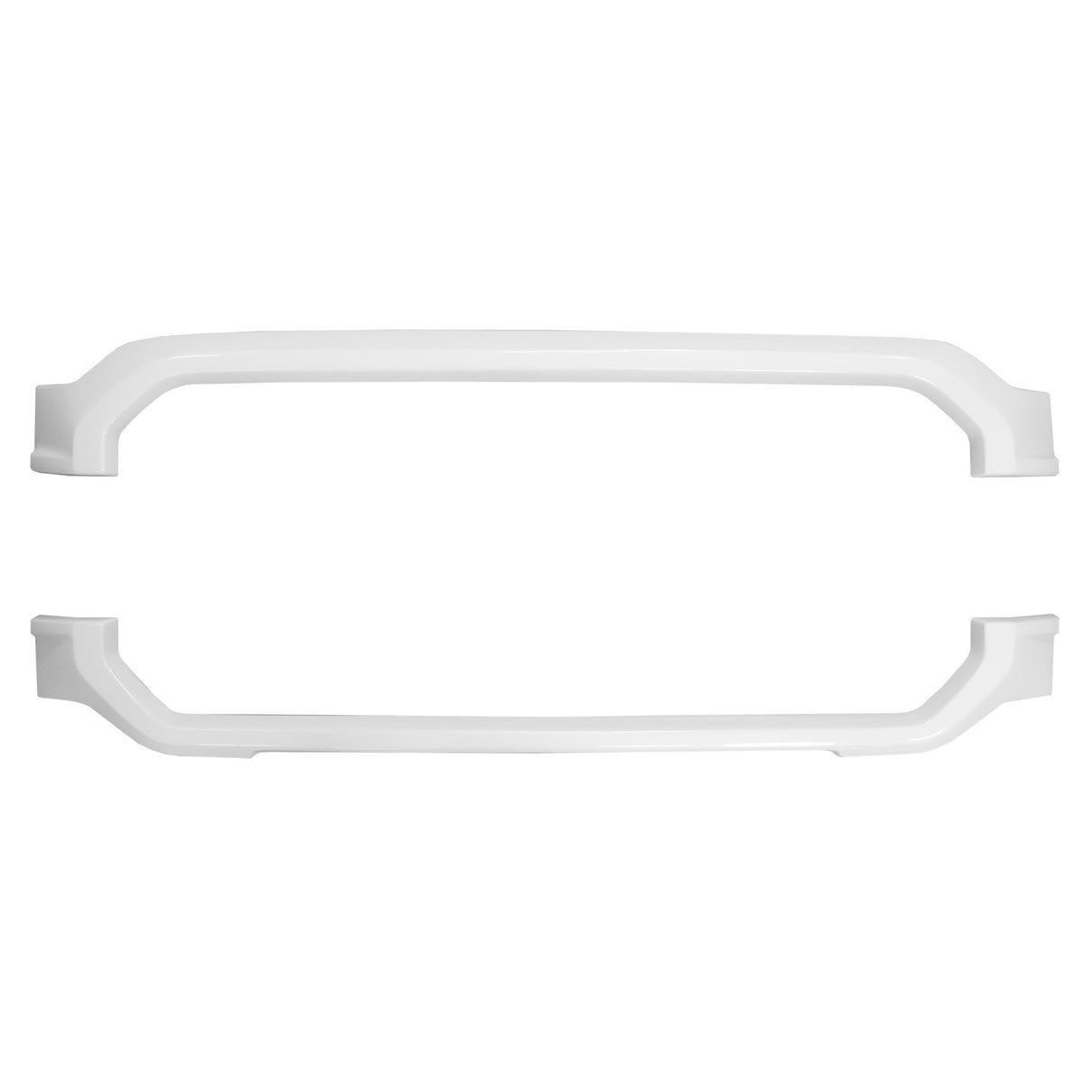 Gloss white upper and lower grille overlays for the 2021-2023 ford f150 SXT