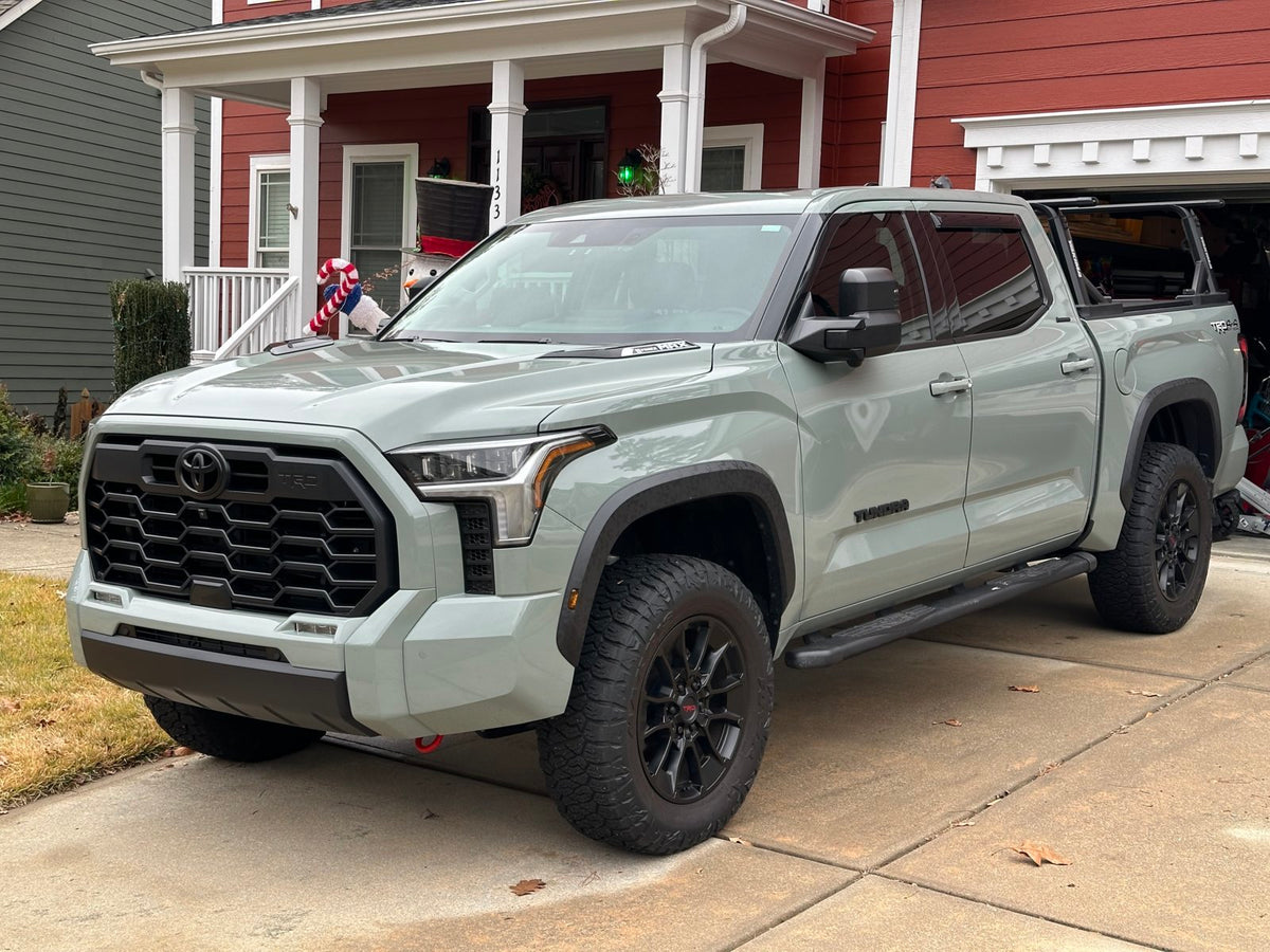 Lunar Rock painted Shellz installed on a customer's 2022-2024 Toyota Tundra for a color matched finish