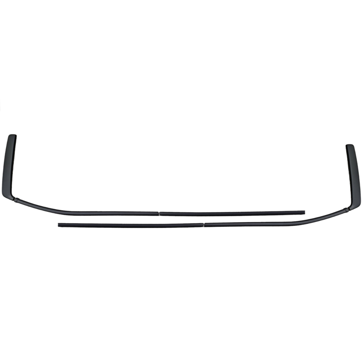 2022-2024 Toyota Tundra window trim kit in matte black on a white background, all six pieces
