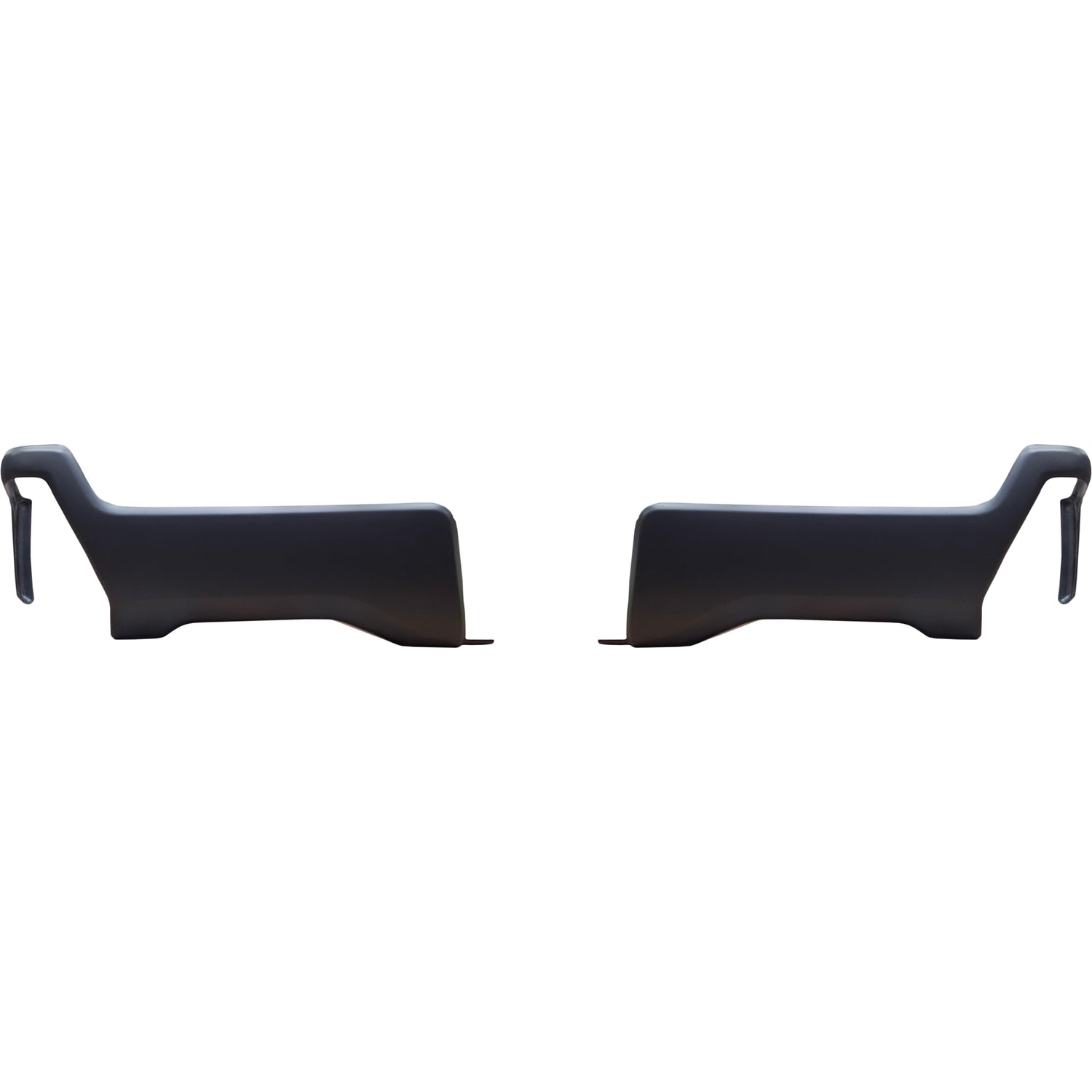 Matte Black version of rear bumper covers for the Ford F250 or F350, chrome delete kit by BumperShellz