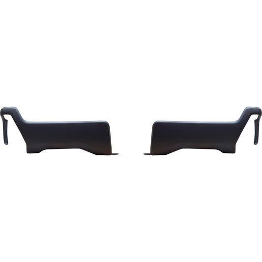 Matte Black version of rear bumper covers for the Ford F250 or F350, chrome delete kit by BumperShellz