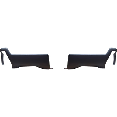 Matte Black version of rear bumper covers for the Ford F250 or F350, chrome delete kit by BumperShellz