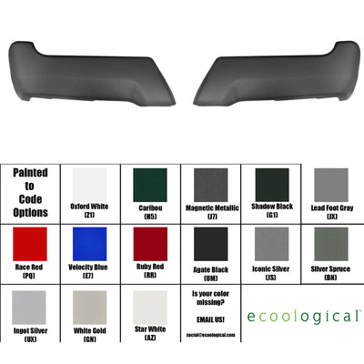Color gird feauring many of the OEM colors available for the for rear bumper covers by Ecoological and BumperShellz, custom painted in-house
