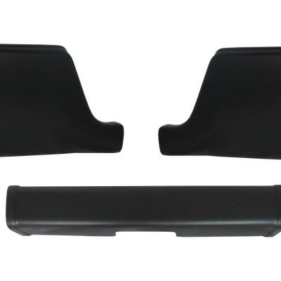 Paintable 2009-2018 Ram - Rear BUMPERSHELLZ™ - Chrome Delete Truck Bumper Caps Chrome Delete Kit No reverse sensors, (ready for color match paint) No Cut Outs