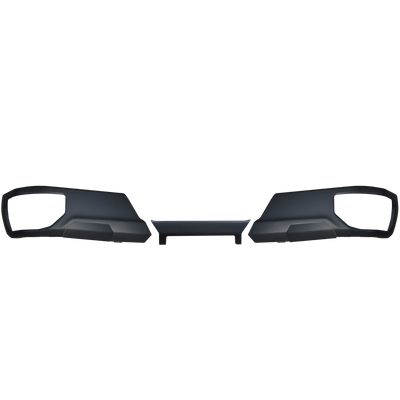 2019-2024 Silverado/Sierra Rear Bumper Cover in Matte Black with no exhaust or parking sensor cut outs