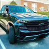 2019 Chevy Silverado with Gloss Black BumperShellz installed for a chrome delete look