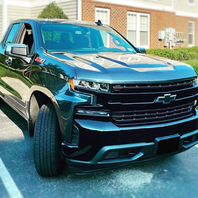 Crux Motorsports Window Chrome Black Out Delete Overlay 2019 + GMC Sierra &  Silverado 1500 Crew Cab