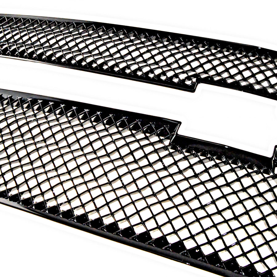 2014-2015 Chevrolet Silverado 1500, 2PC Gloss Black Overlay Grille Chrome Delete Kit