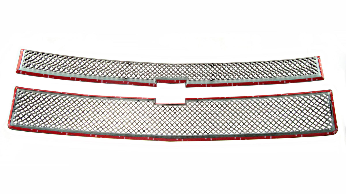 2014-2015 Chevrolet Silverado 1500, 2PC Gloss Black Overlay Grille Chrome Delete Kit
