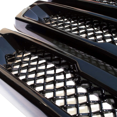 2019-2020 GMC Sierra 1500 Only Fits AT4 and SLT 2PC Black Overlay Grille Chrome Delete Kit