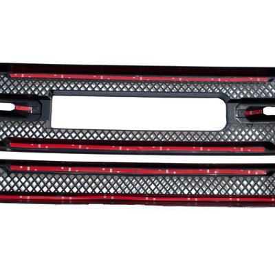 2019-2020 GMC Sierra 1500 Only Fits AT4 and SLT 2PC Black Overlay Grille Chrome Delete Kit