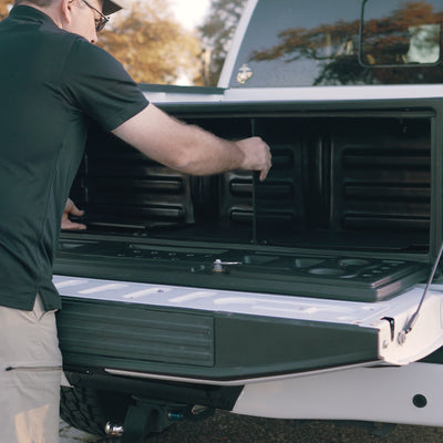 AeroBox™ AeroDynamic Rear Mount Truck Cargo Box Chrome Delete Kit