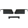 2014-2018 Chevy Silverado & GMC Sierra - Rear BUMPERSHELLZ™ - Decorative-Protective Rear Bumper Cover Set Chrome Delete Kit No reverse sensors Textured Black TPO