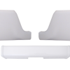 2009-2018 Ram - Rear BUMPERSHELLZ™ - Chrome Delete Truck Bumper Caps Chrome Delete Kit No reverse sensors Gloss White No Cut Outs
