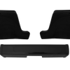 2009-2018 Ram - Rear BUMPERSHELLZ™ - Chrome Delete Truck Bumper Caps Chrome Delete Kit With reverse sensors Gloss Black No Cut Outs