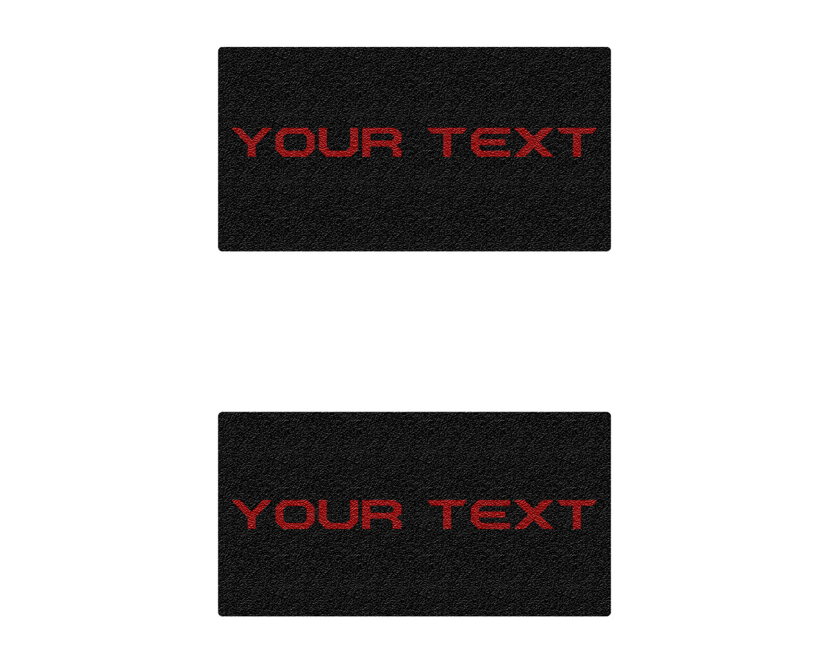 Rear Door Sill Accent Trim Fits 2021-2022 Ford Bronco Yes Rear Doors (4 Door Model) Black w/Custom Text
