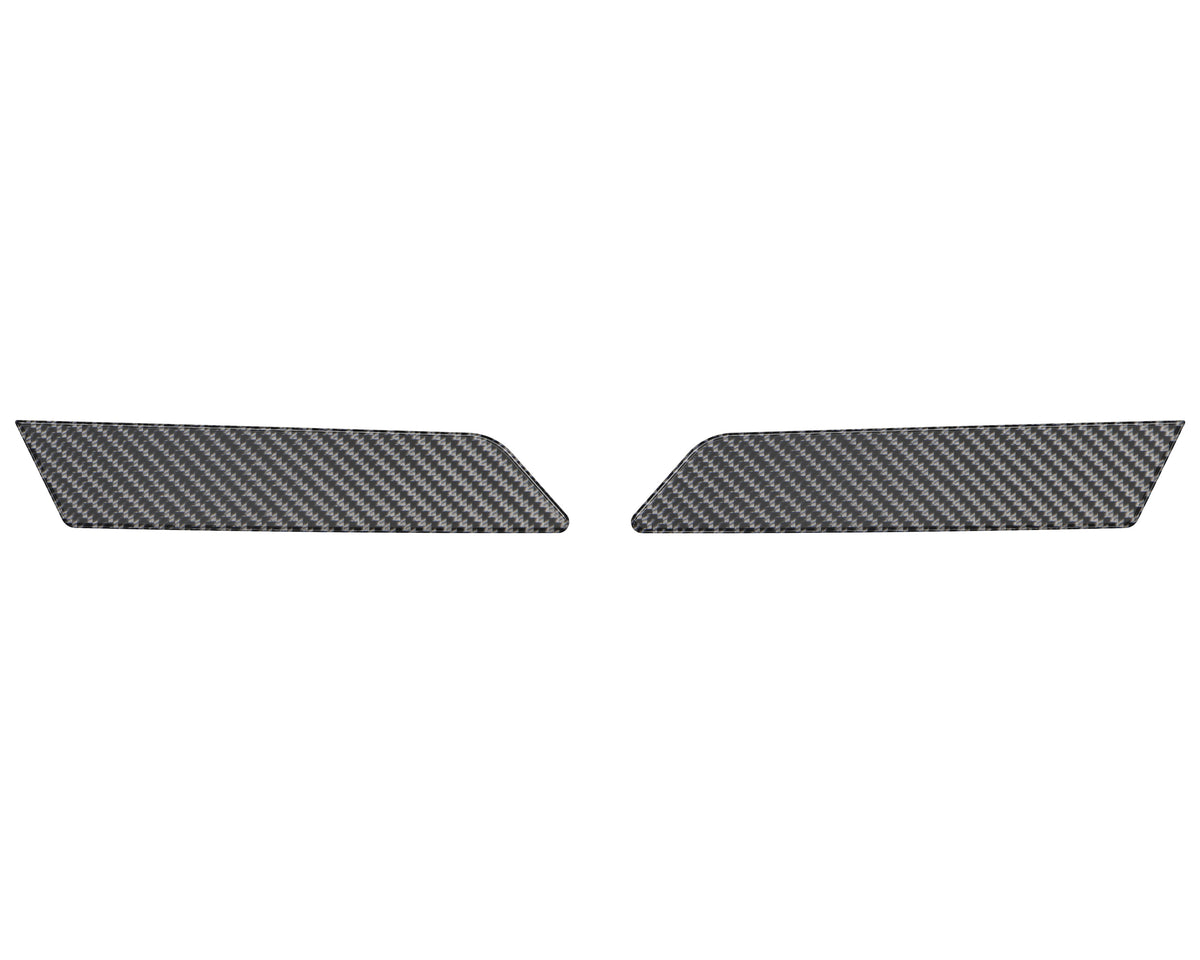 Rear Side Door Pull Handle Overlays Fits 2021-2022 Ford Bronco Rear Doors Only Real Carbon Fiber(Domed)