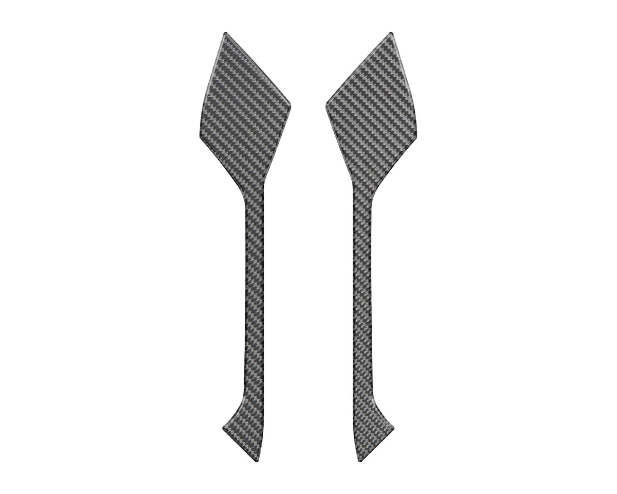 Upper Rear Door Pull Handle Accent Trim Fits 2021-2021 Ford Bronco Rear Doors Only Real Carbon Fiber(Domed)