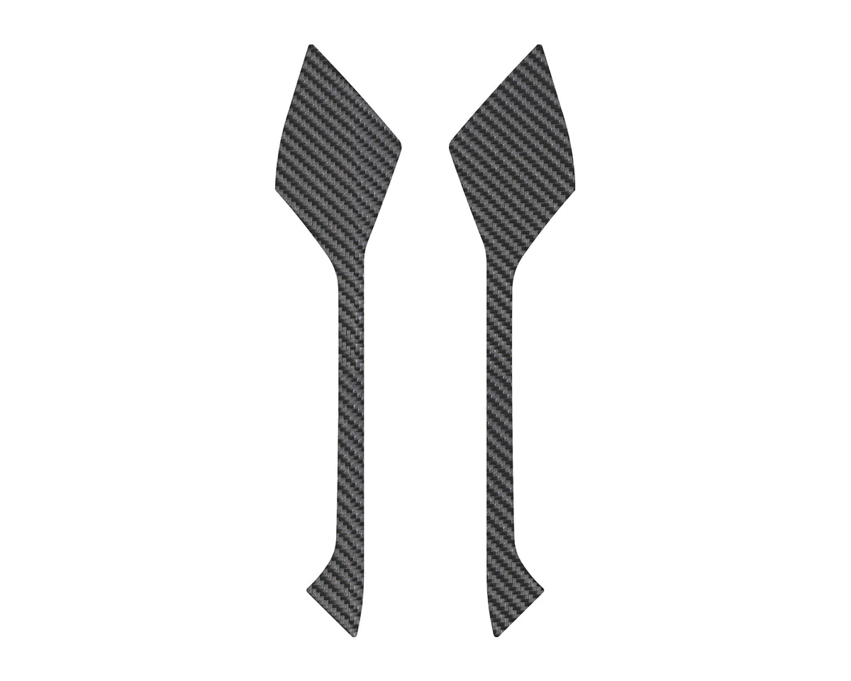 Upper Rear Door Pull Handle Accent Trim Fits 2021-2021 Ford Bronco Rear Doors Only Real Carbon Fiber(Raw)
